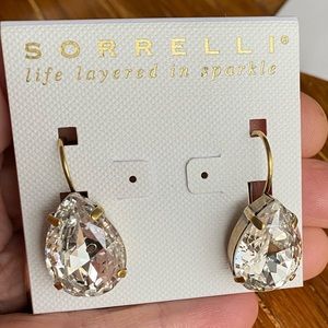 Classy clear teardrop crystal earrings by Sorrelli
